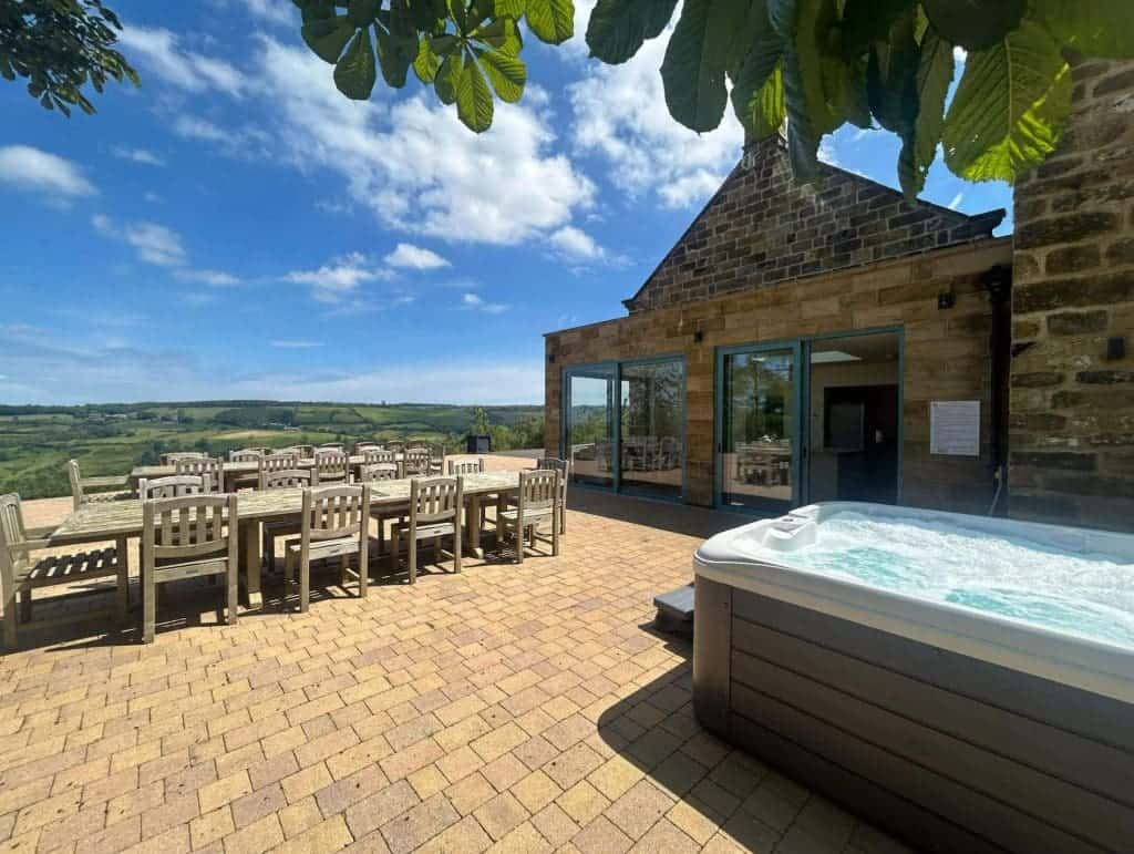 Detailed floor plan of Cedar House in East Yorkshire with rooms and verandas.
