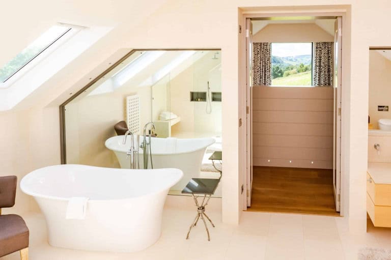 Bedroom 4 bathroom - Master bathroom with bath and shower