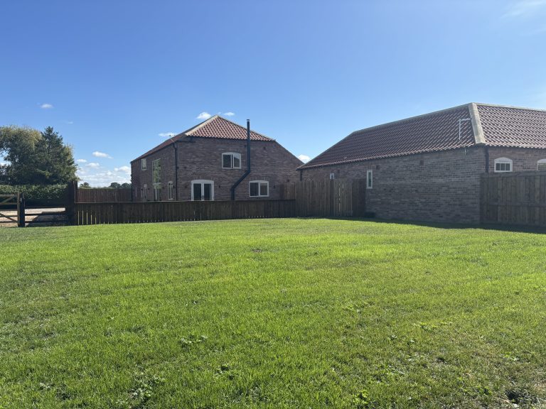 Traditional brick barn with tiled roof in Catterton near York.