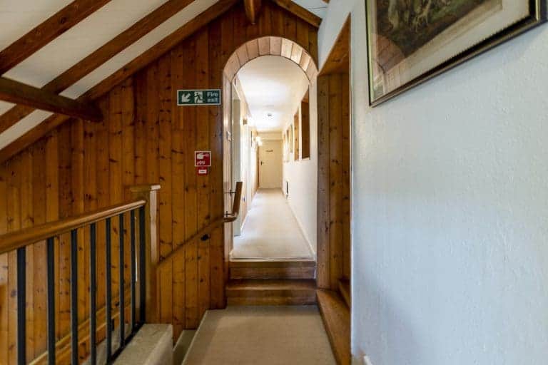 Interior corridor of The Moorhouse near Ripon, Yorkshire Dales.