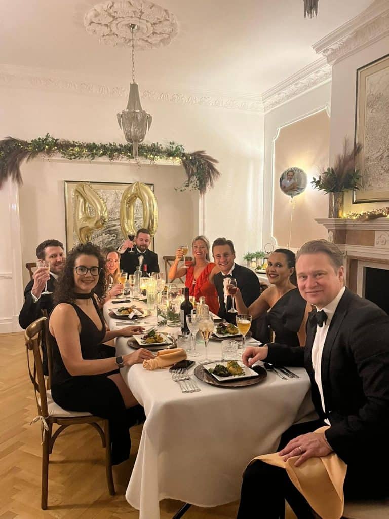 Group celebrating 40th birthday at The Hall in Pateley Bridge.